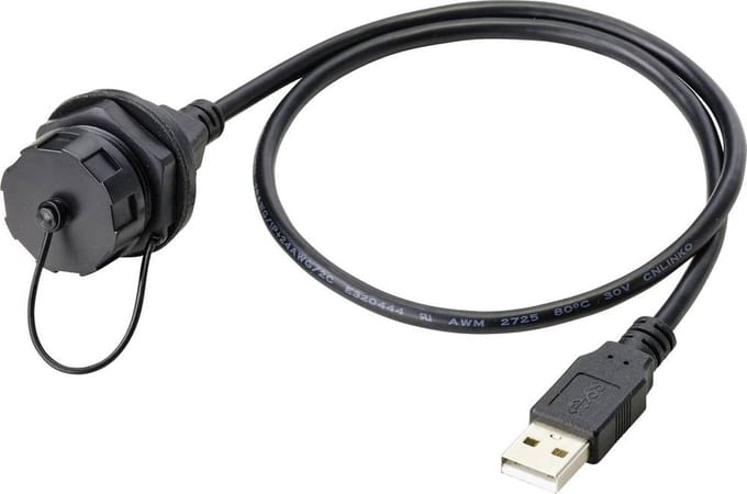 TRU COMPONENTS USB-inbouwbus 2.0 type A Bus, inbouw 50 cm IP67 Inhoud: 1 stuk(s)