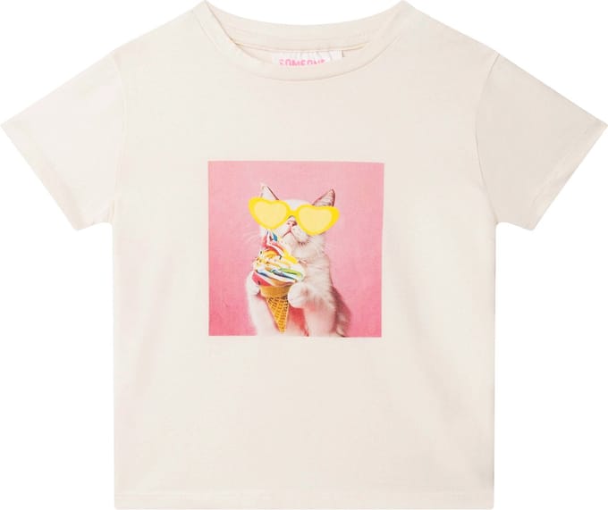 Someone LOU-SG-02-A Meisjes T-shirt - ECRU