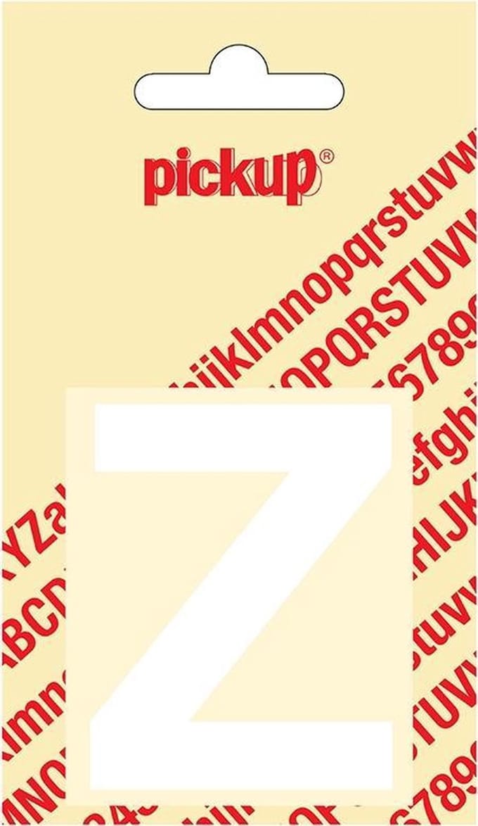 Pickup plakletter Helvetica 60 mm - wit Z