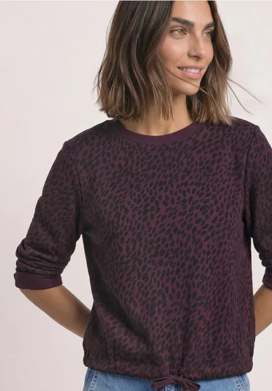 Sweatshirt met ronde hals en print