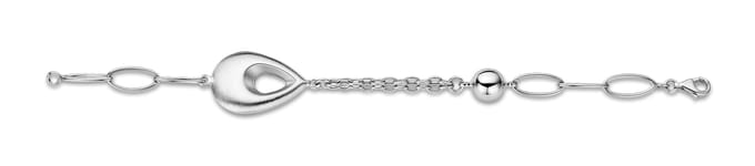 Orphelia Dames 925 Sterling Zilver Set: Ketting + Armband - Zilver SET-028