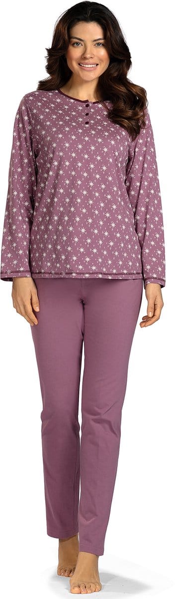 Comtessa Pyjama 'A little Dream' - Lange Mouw - Paars - Maat 42