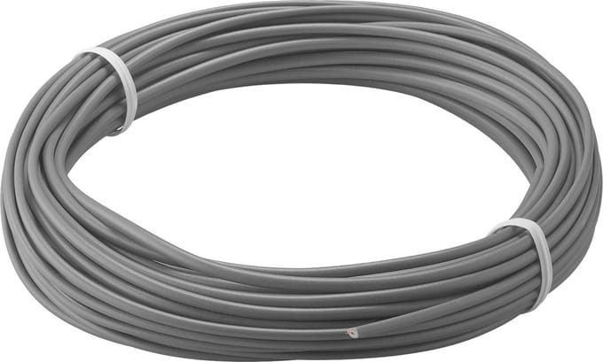 Goobay 10m grijs 1x 0,14mm geisoleerd koperdraad voor hobby toepassingen - 10 meter