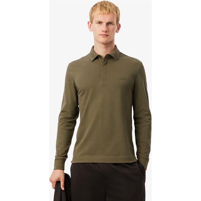 Lacoste Long Sleeve Polo Olive Größe: S | Poloshirts Outlet | Herren | Grün