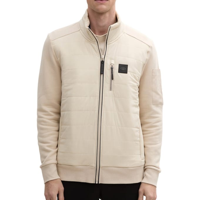 Tom Tailor - Sweatvest - Heren - L - Beige - Katoen - 1045947