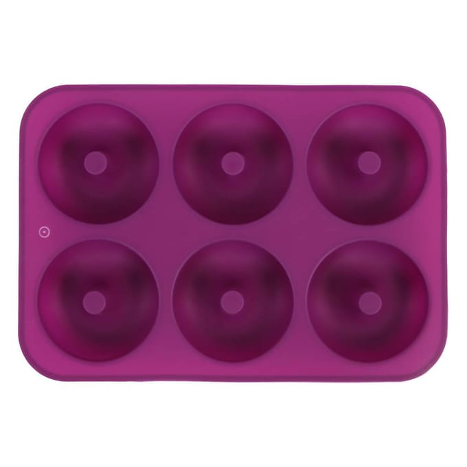 6-Holte Siliconen Donut Bakvorm Donut Chocoladevorm Magnetron Vriezer Veilig(Paars) blue