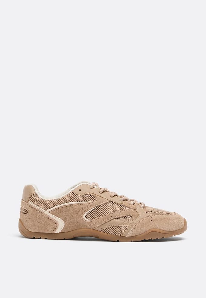 Stradivarius Flexibele joggingsneakers van netstof  BEIGE 35