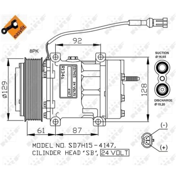 Compressor, airconditioning NRF 32780