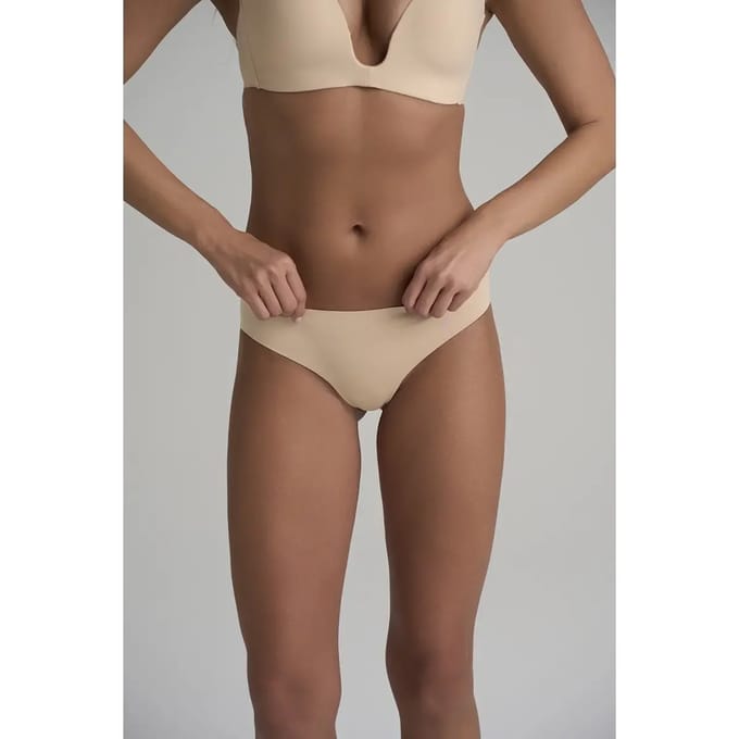 Katoenen string voor dames Bye Bra Thong (x2)