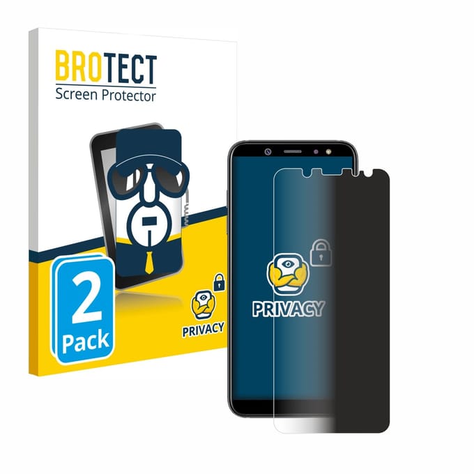 BROTECT - privacy screenprotector voor Samsung Galaxy A6 2018 - Folie Beschermfolie Blauwlichtfilter 2 Stuks