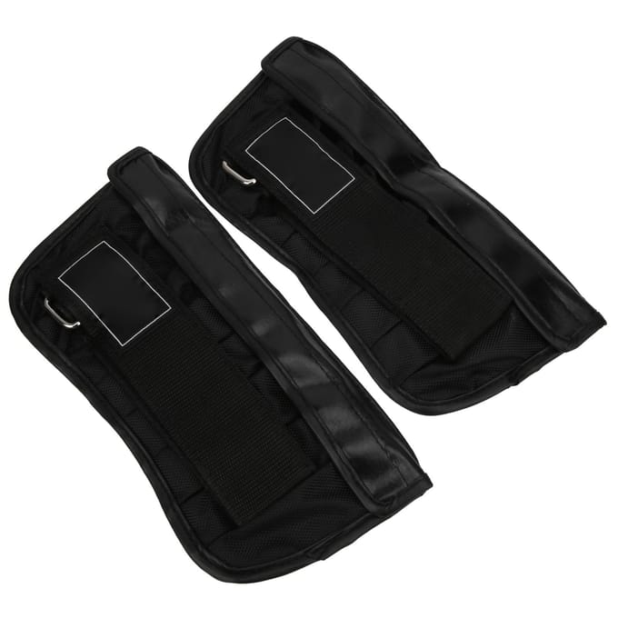 Lot de 2 sacs de sable de boxe vides en cuir artificiel, bandages de poignet réglables, force de 1 à 4 kg black