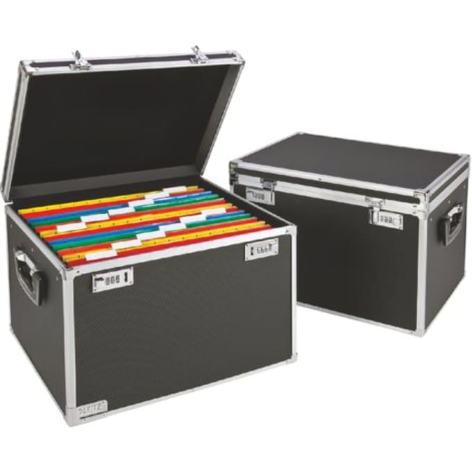 Leitz Grote Opbergkoffer A4 - Voor 30 Hangmappen - Aluminium - Zwart