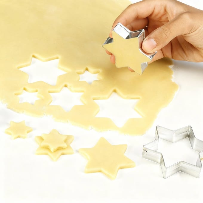 Set van 4 kerstuitstekers in stervorm Zenker Uitstekers