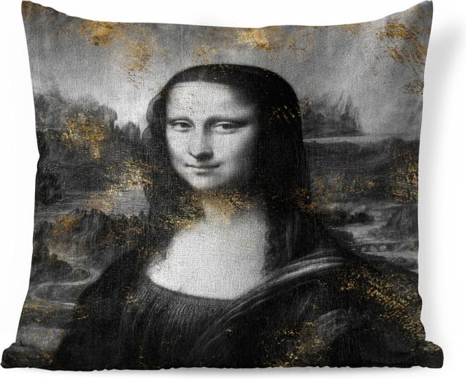 Sierkussens - Kussentjes Woonkamer - 50x50 cm - Mona Lisa - Leonardo da Vinci - Kunst