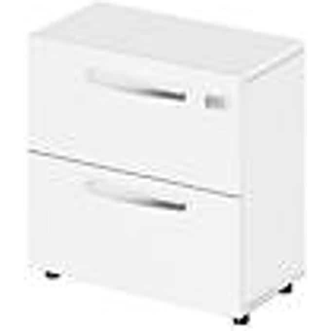 Schäfer Shop Select Hangmappenkast LOGIN, 2 laden, afsluitbaar, B 800 x D 420 x H 744 mm, wit/wit