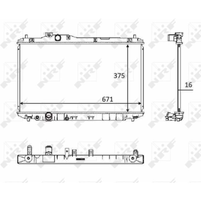 Radiator, motorkoeling NRF 58537