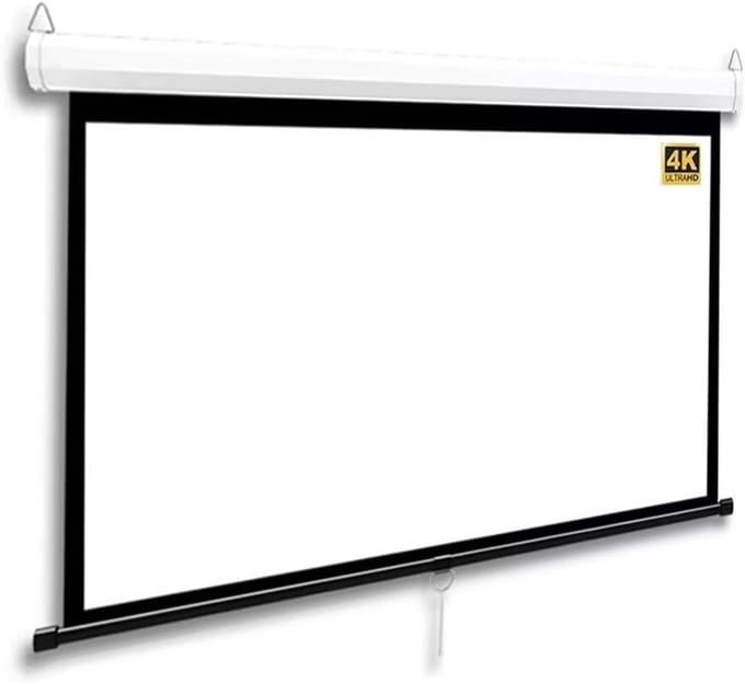 Projectiescherm - Draagbaar Scherm - Thuisbioscoop Presentatie - Handmatig Neerklapbaar - 60 72 Inch - Wit