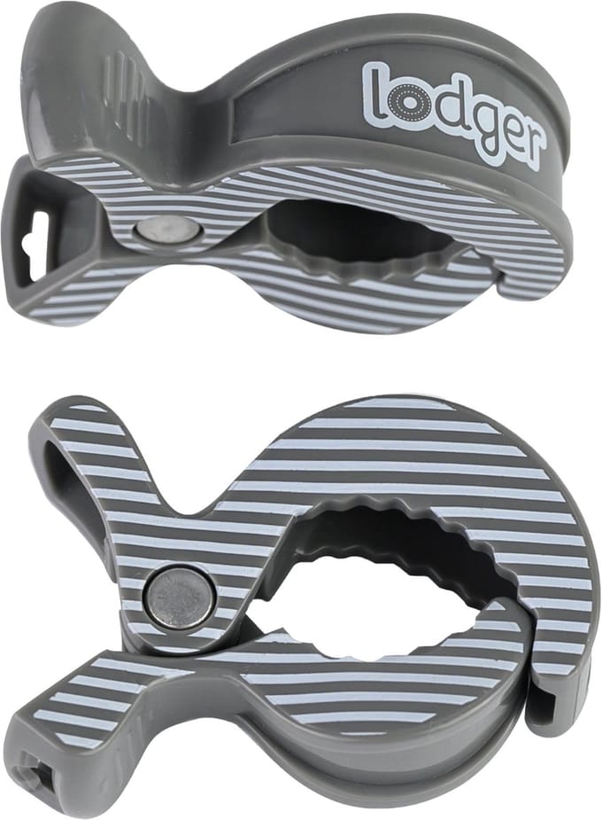 Lodger Swaddle Printed Clips Carbon Stripe 2 Stuks