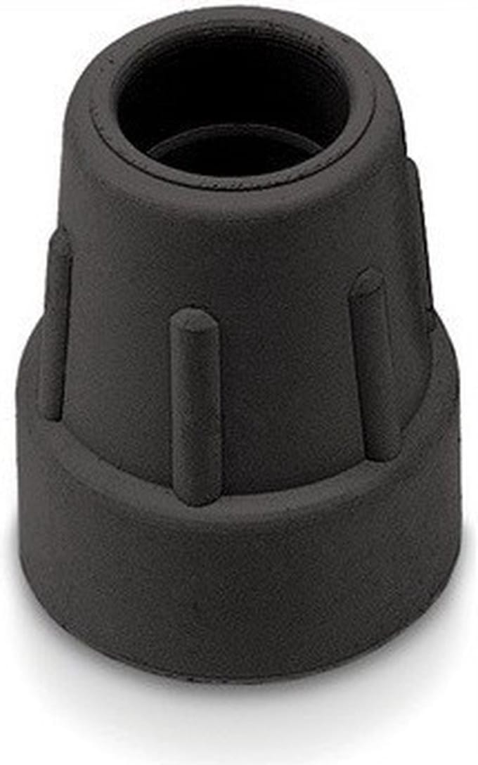 Dop wandelstok 19 mm Zwart - 2 Stuks