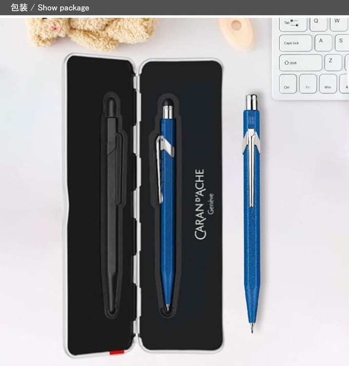 Crayon mécanique Caran d'Ache couleur mat X bleu MF0844-635 0,5 mm Produit importé authentique blue