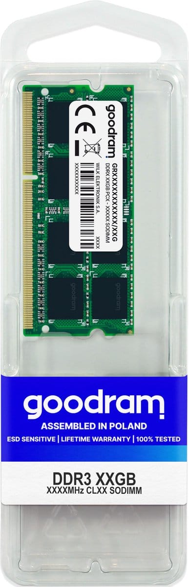 Goodram 4GB DDR3 SODIMM 1600MHz (1 x 4 GB)