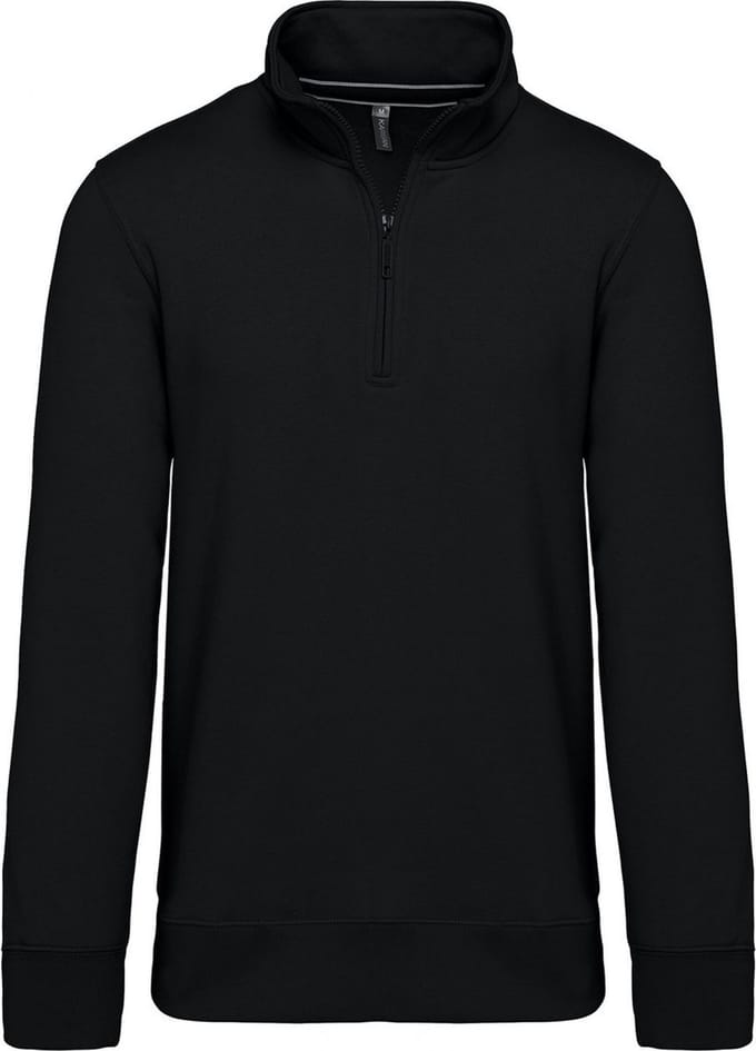 Kariban Sweater met ritshals K487 - Black - M
