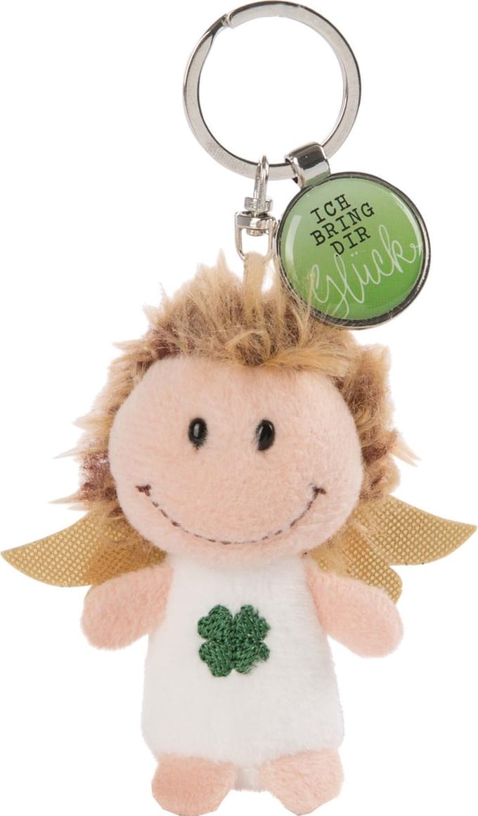 Nici Sleutelhanger Ich Bring Dir Glück 7 Cm Pluche Goud/groen