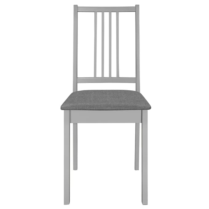 vidaXL - Eetkamerstoelen - met - kussens - 6 - st - massief - hout - grijs