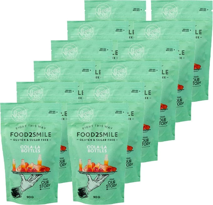 Food2Smile | Cola-la Bottles | 12 stuks | 12 x 90 gram