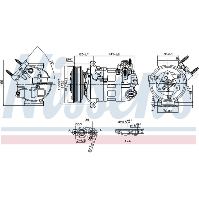 Compressor airconditioning NISSENS 890594