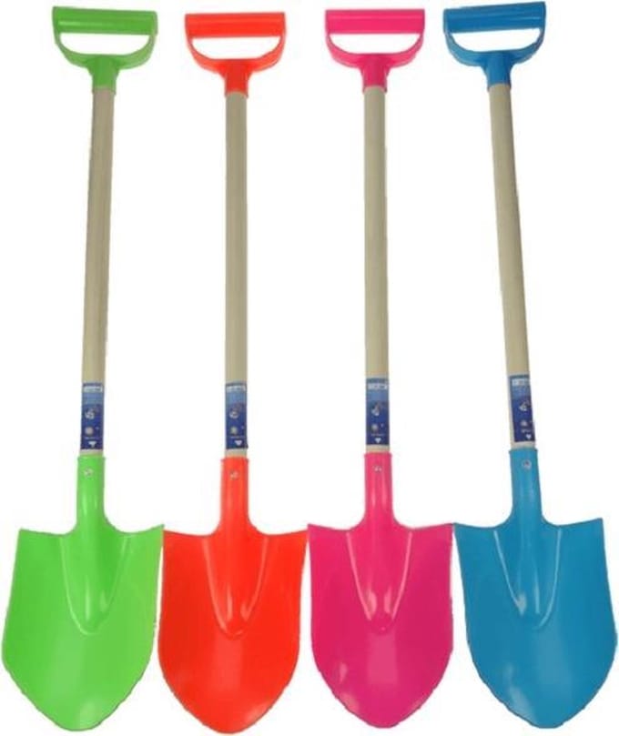 Plastic strandschep 77cm rood | Schep | Hout | kinderschep | strand