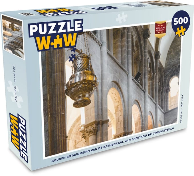 Puzzel Gouden Botafumeiro van de kathedraal van Santiago de Compostella - Legpuzzel - Puzzel 500 stukjes