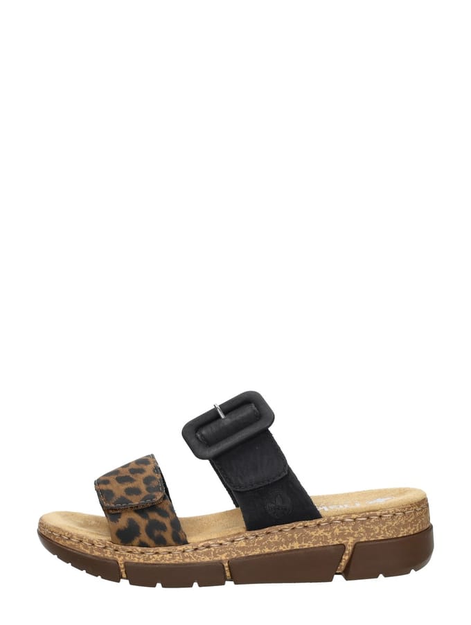 Rieker Slipper V2392-24 Bruin Zwart