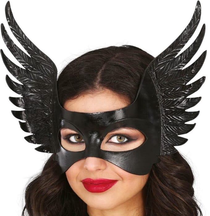 Masker met vleugels - Zwart - Oogmasker - Valkyrie