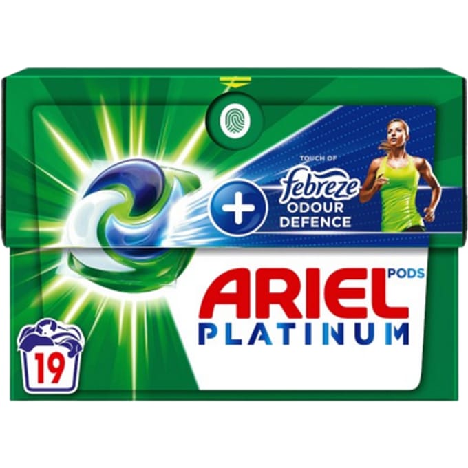 Ariel Platinum + Febreze Odour Defence Waspods - 19 stuks