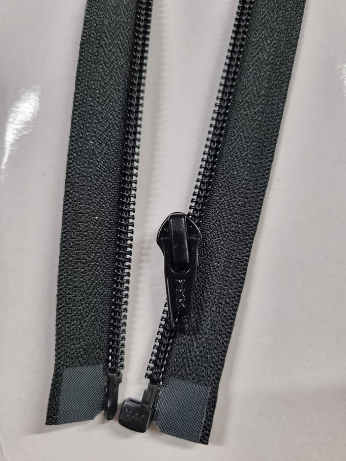 YKK SPIRAAL RITS - DEELBAAR - 60 cm - ZWART - PER STUK.