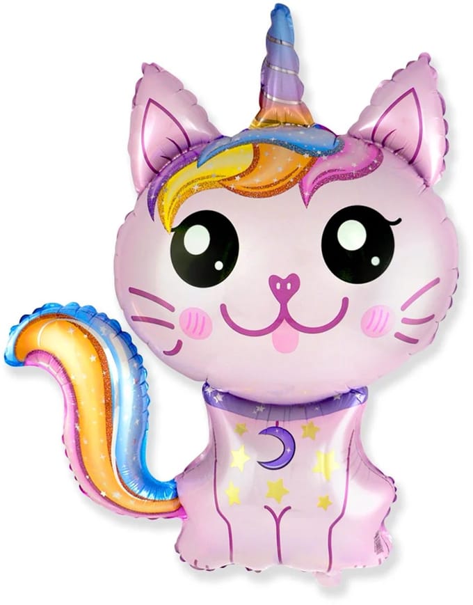 Folieballon Unicornpoes - 88cm - roze