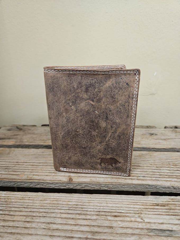 Donkerbruine Euro Portemonnee Leer - Compact Leren Portemonnee Donkerbruin