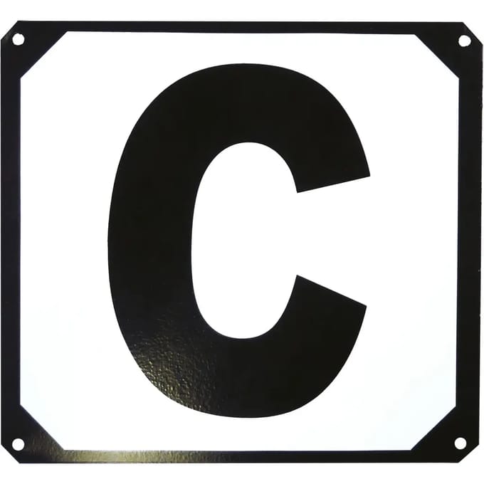 Set van 12 letters van carrousel metalen ondersteuning Hippotonic