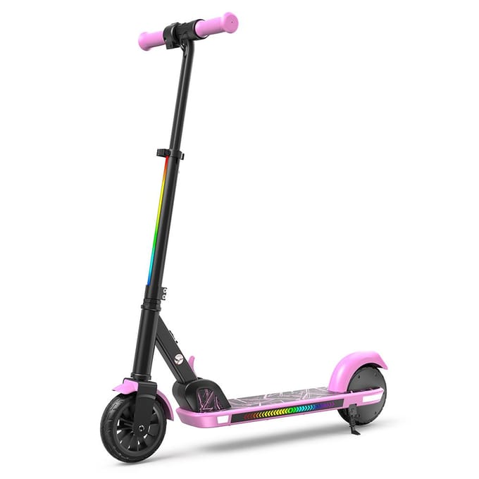 iScooter K4 Elektrische Step voor Kinderen, Bluetooth Muziekspeaker, LED Verlichtingseffecten roze