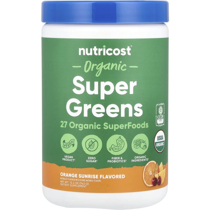 Nutricost, Super Greens Bio, Lever de Soleil Orange, 12,2 oz (342 g)