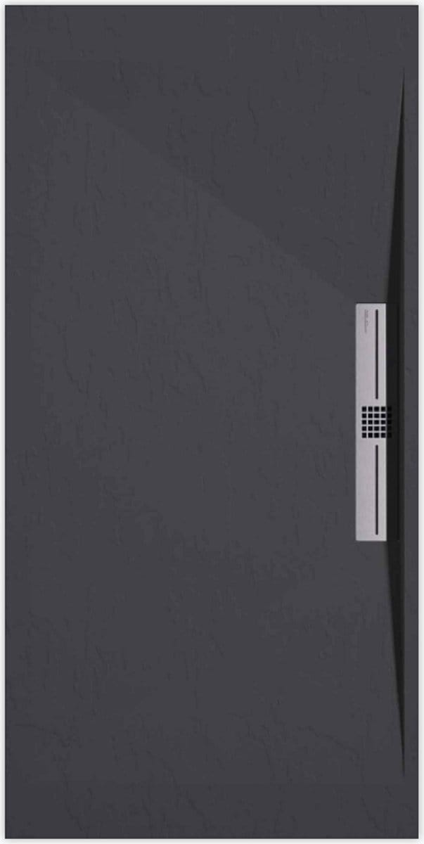 Sanifun douchebak Stone Side Anthraciet Slate 1600 x 900 S