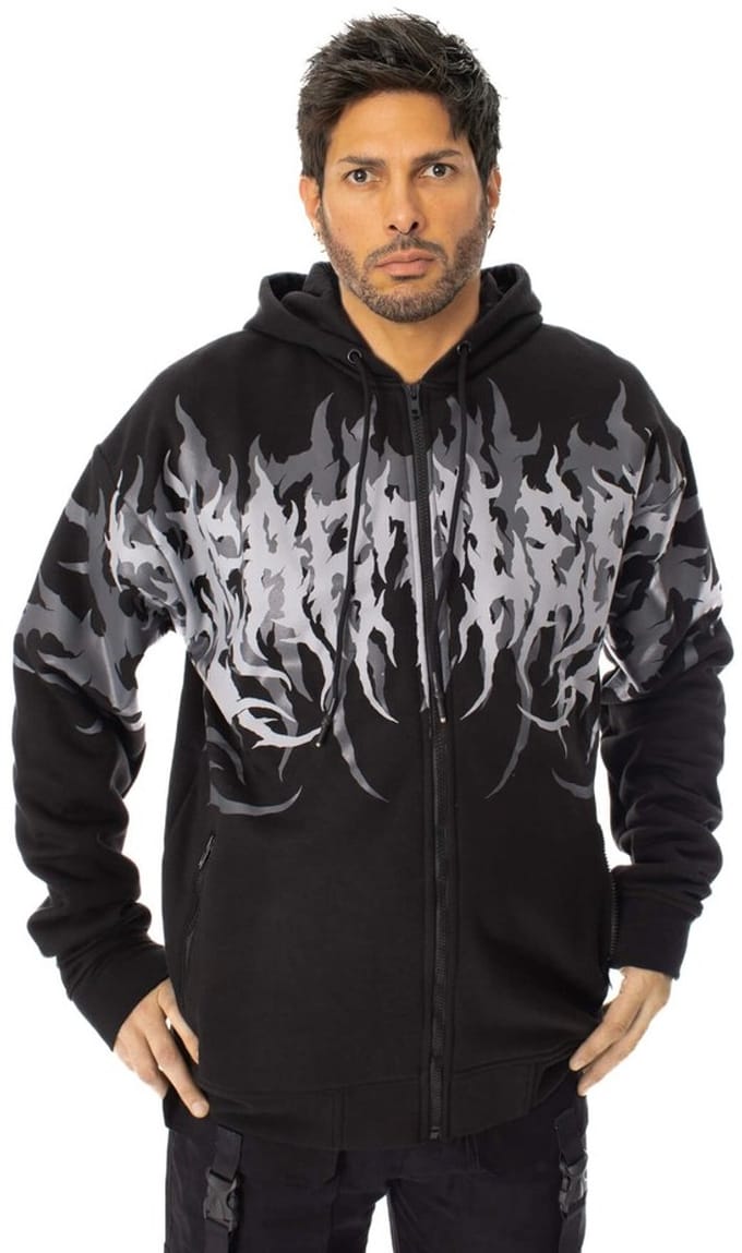 Heartless - Akumu Vest met capuchon - S - Zwart/Grijs