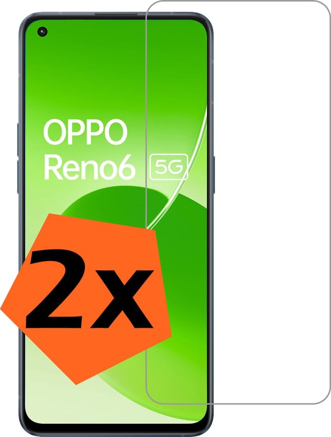 Screenprotector - 2 Stuks - Geschikt voor OPPO Reno 6 - Extra Sterk - Gehard Glas - Beschermglas - Tempered Glass - Screen Protector