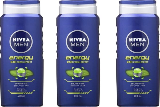 NIVEA Douchegel XL - Men Energy - 3 x 400 ml