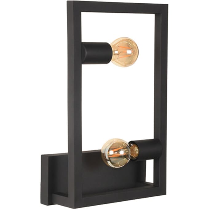 LABEL51 Quadrato Wandlamp - Zwart - Metaal - One Size