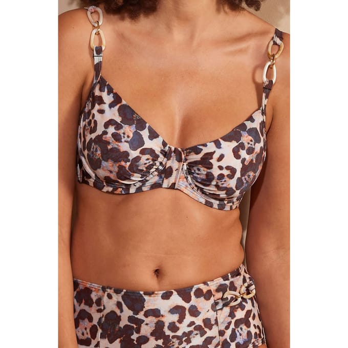 Livera Sw Bra Underw. Bodee Barbados Animal Dark Leo Größe: FG38 | Bikinis Outlet | Damen