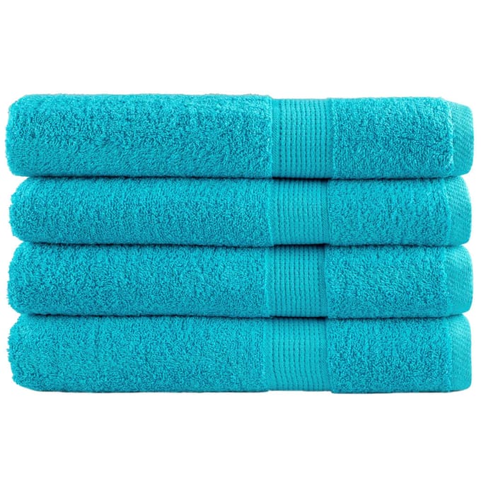 vidaXL - Handdoeken - SOLUND - 4 - st - 600 - g/m² - 100x200 - cm - turquoise