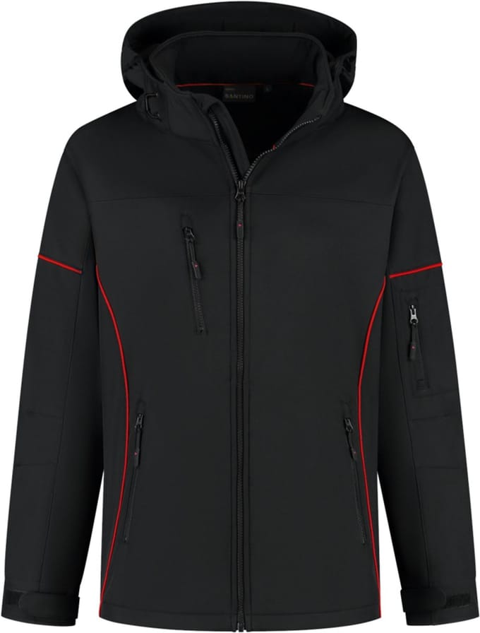 Santino Curtis Softshell Jack zwart/rood / M