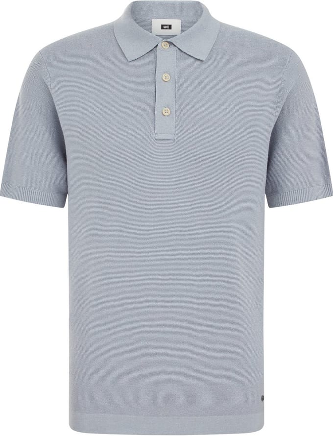 WE Fashion Heren regular fit polo met knoopsluiting